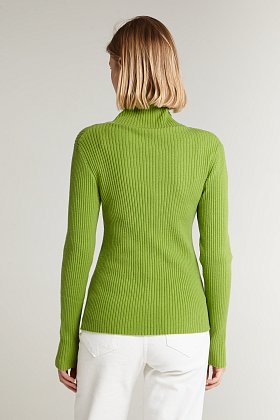 Фото модной одежды - limited водолазка лапша зеленая сезон 2020 года