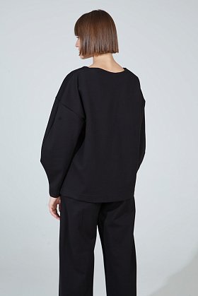Фото модной одежды - монро пуловер трикотаж черный сезон 2020 года