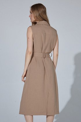 Фото модной одежды - эмин платье сафари лен бежевое сезон 2020 года