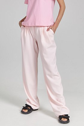 Фото модной одежды - илона брюки из льна розового цвета сезон 2020 года