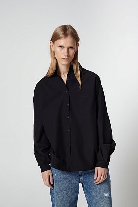Фото модной одежды - монте премиум рубашка оверсайз черный сезон 2020 года