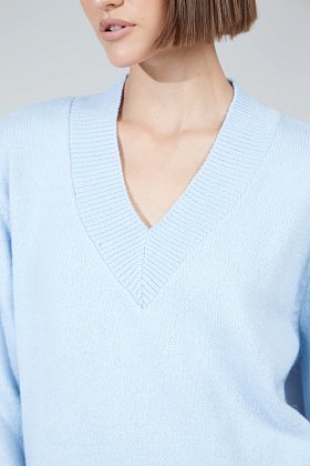 Фото модного агва пуловер оверсайз голубой сезон 2020 года