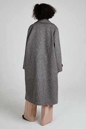 Фото модной одежды - либа пальто кокон клетка сезон 2020 года