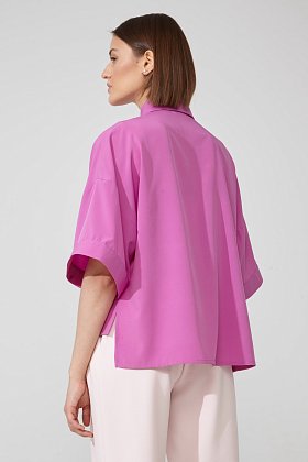 Фото модной одежды - раби блуза с коротким рукавом цвета фуксии сезон 2020 года