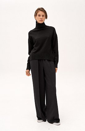 Фото модной одежды - тина джемпер с хлопком черный сезон 2020 года