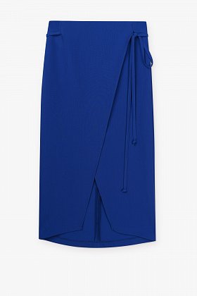 Фото модного сари юбка с разрезом синий сезон 2020 года