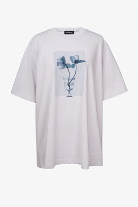 limited футболка цветы белая