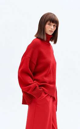Фото модного джесс джемпер премиум оверсайз красный сезон 2020 года