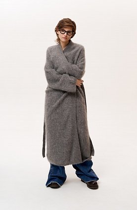 limited пальто-кардиган premium серый