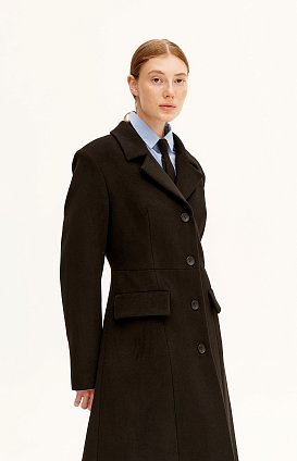 ката пальто приталенное черное